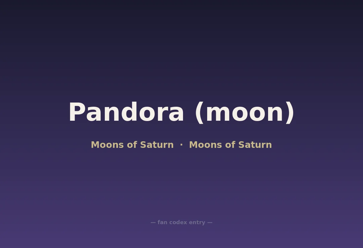 Pandora (moon)