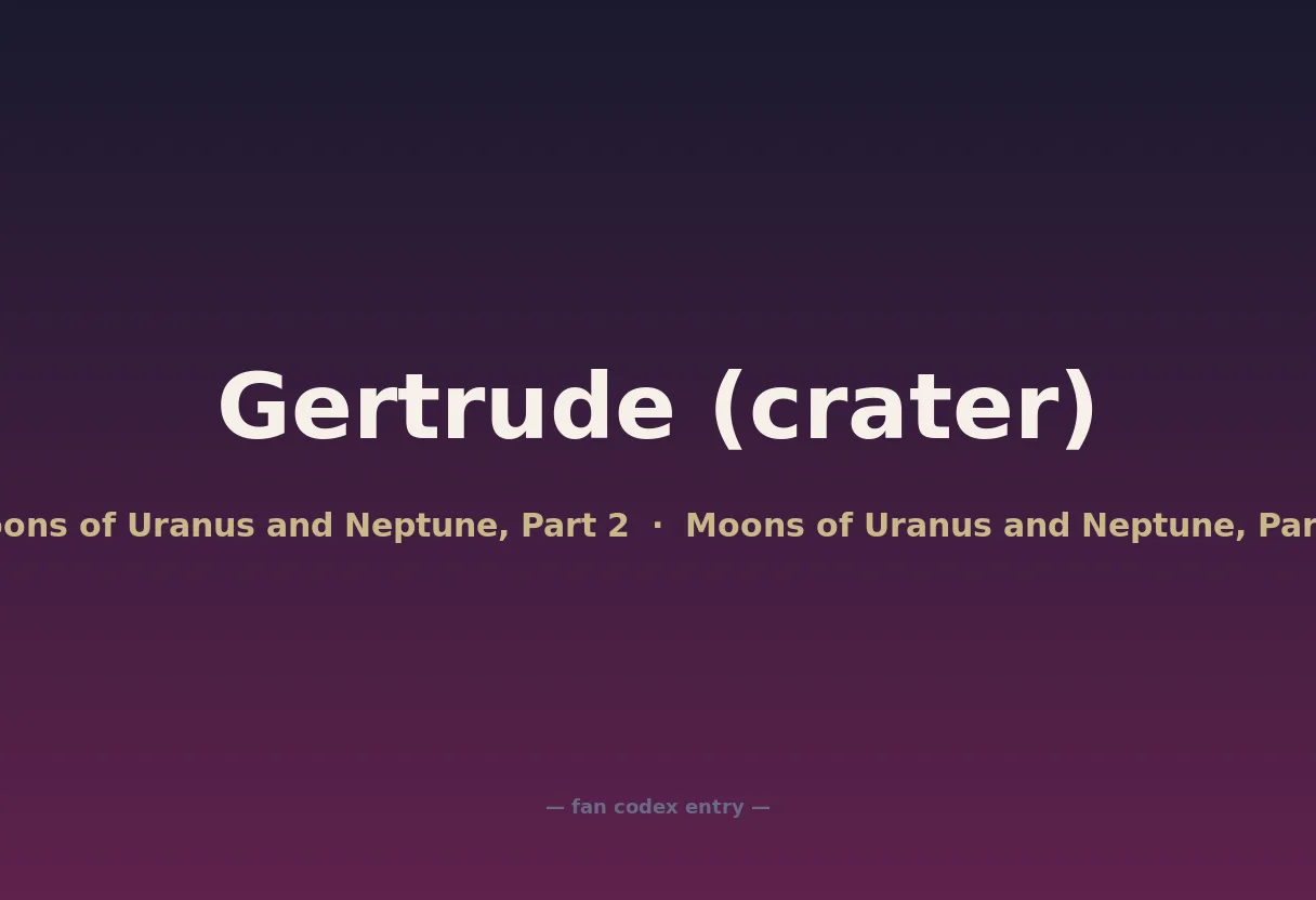 Gertrude (crater)