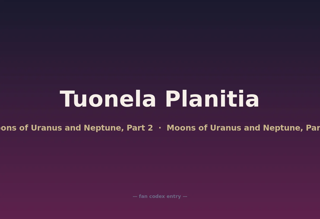 Tuonela Planitia