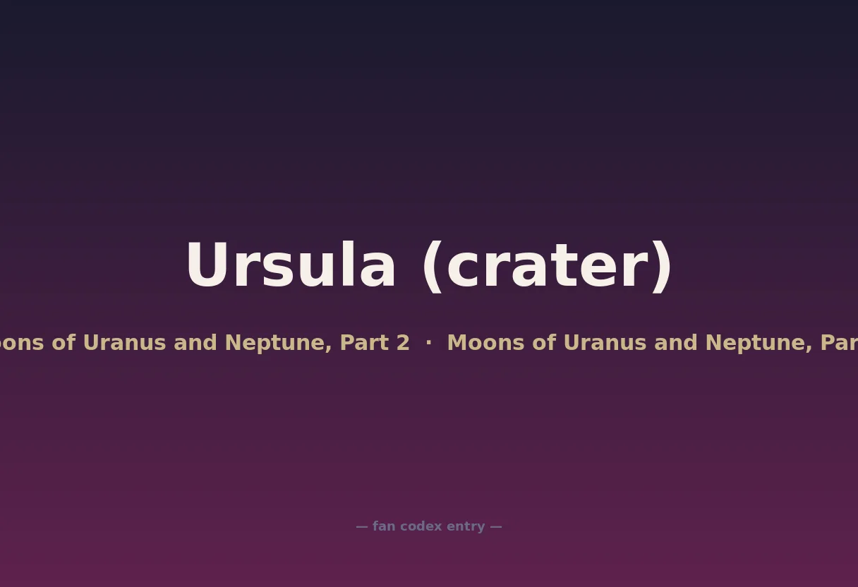 Ursula (crater)