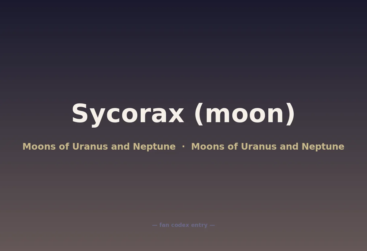 Sycorax (moon)