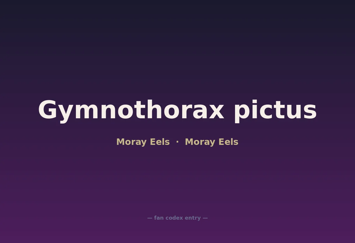 Gymnothorax pictus