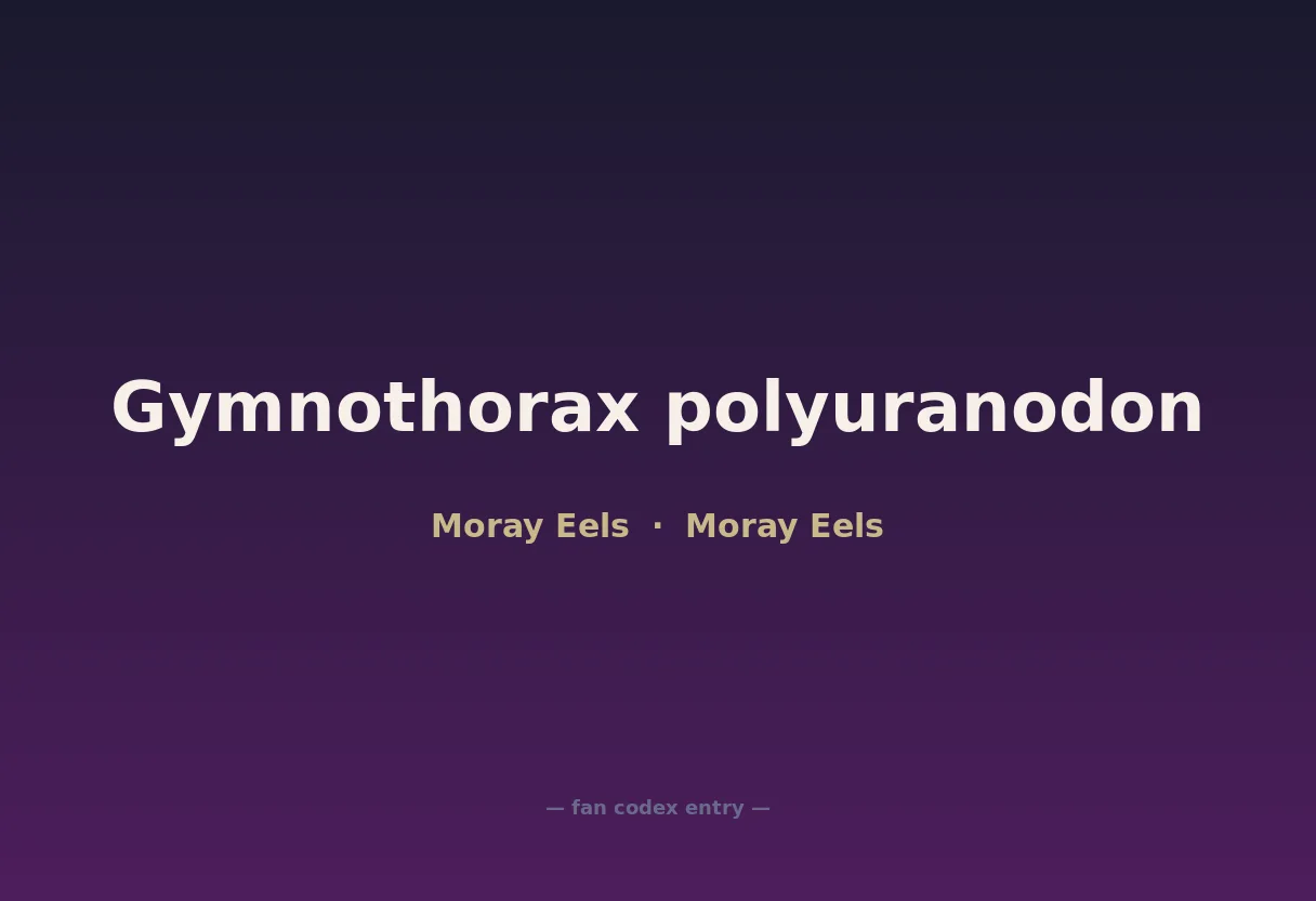 Gymnothorax polyuranodon