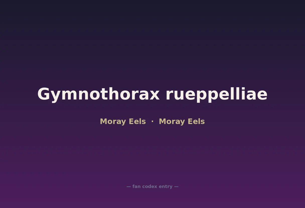 Gymnothorax rueppelliae