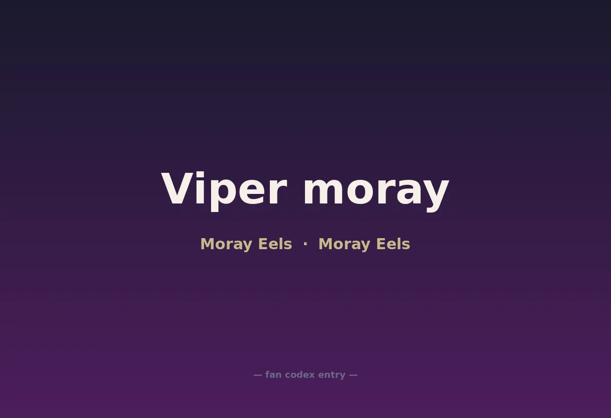 Viper moray