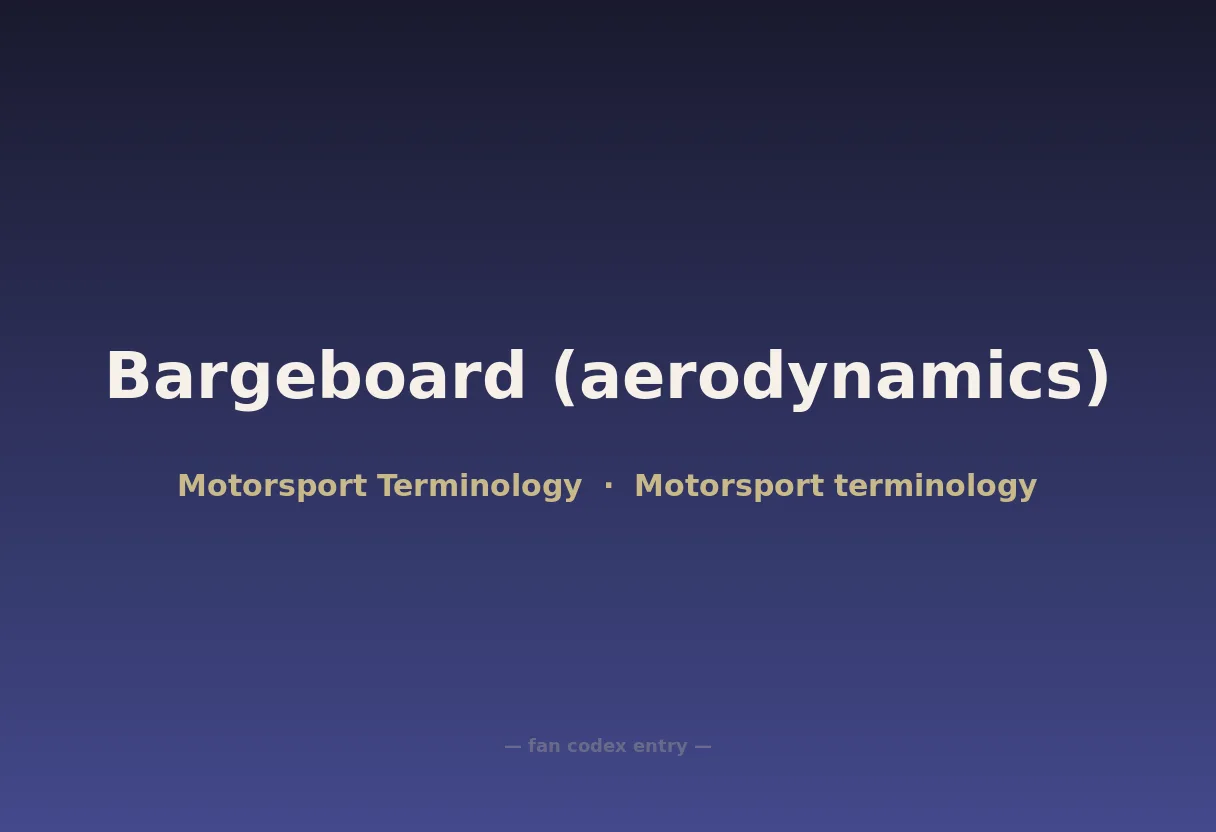 Bargeboard (aerodynamics)