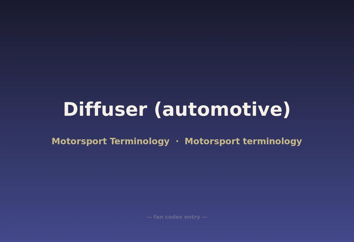Diffuser (automotive)