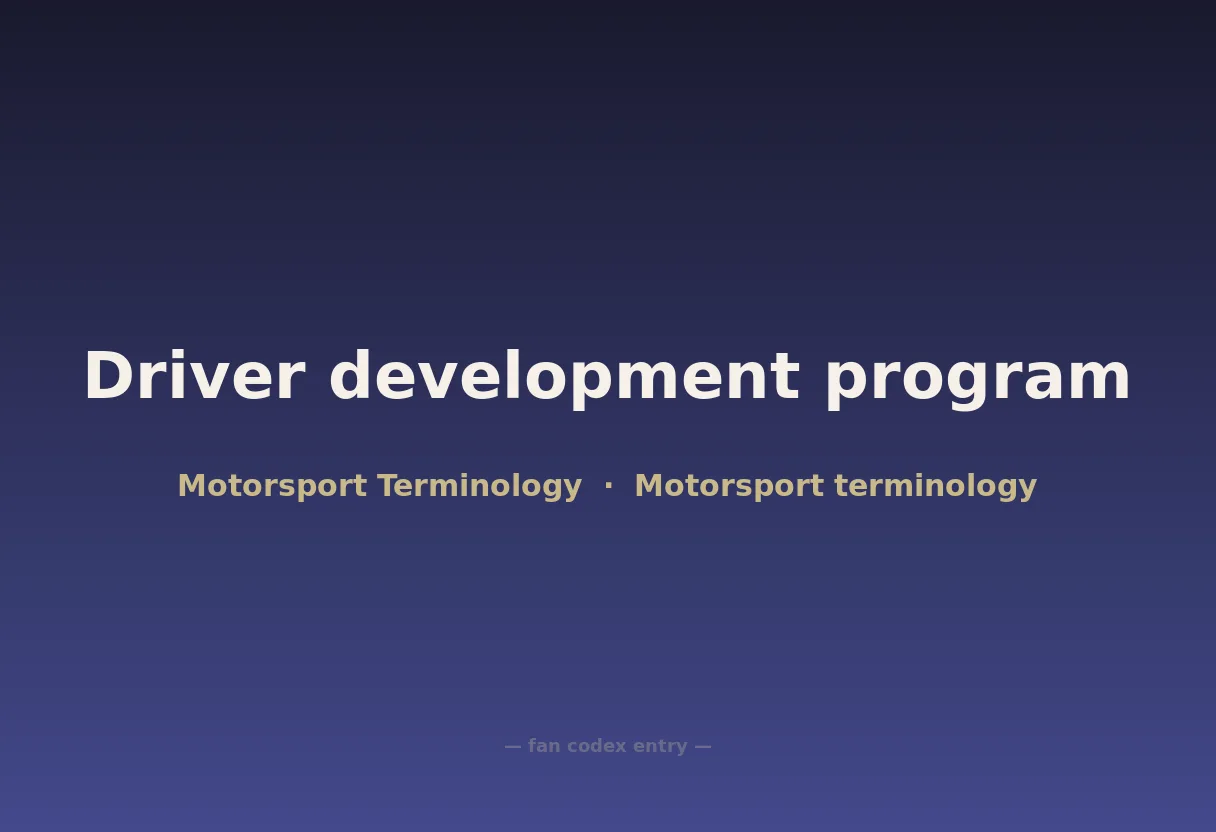 Driver development program