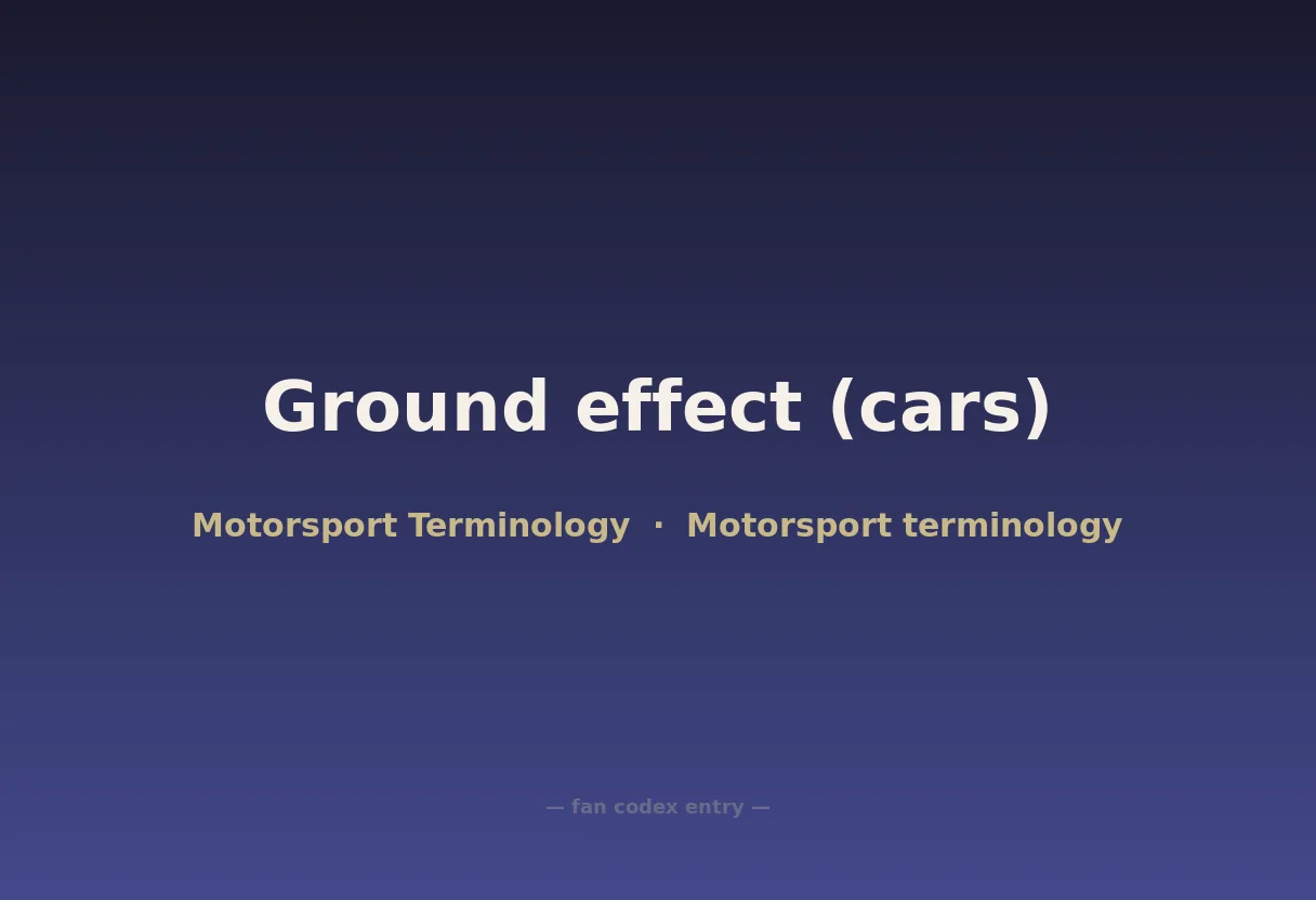 Ground effect (cars)