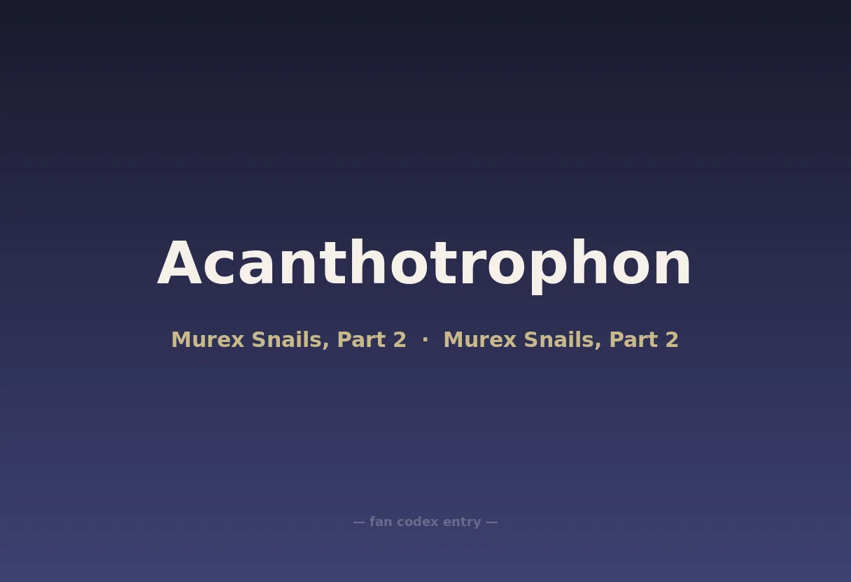 Acanthotrophon