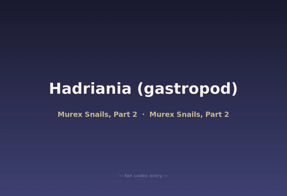 Hadriania (gastropod)