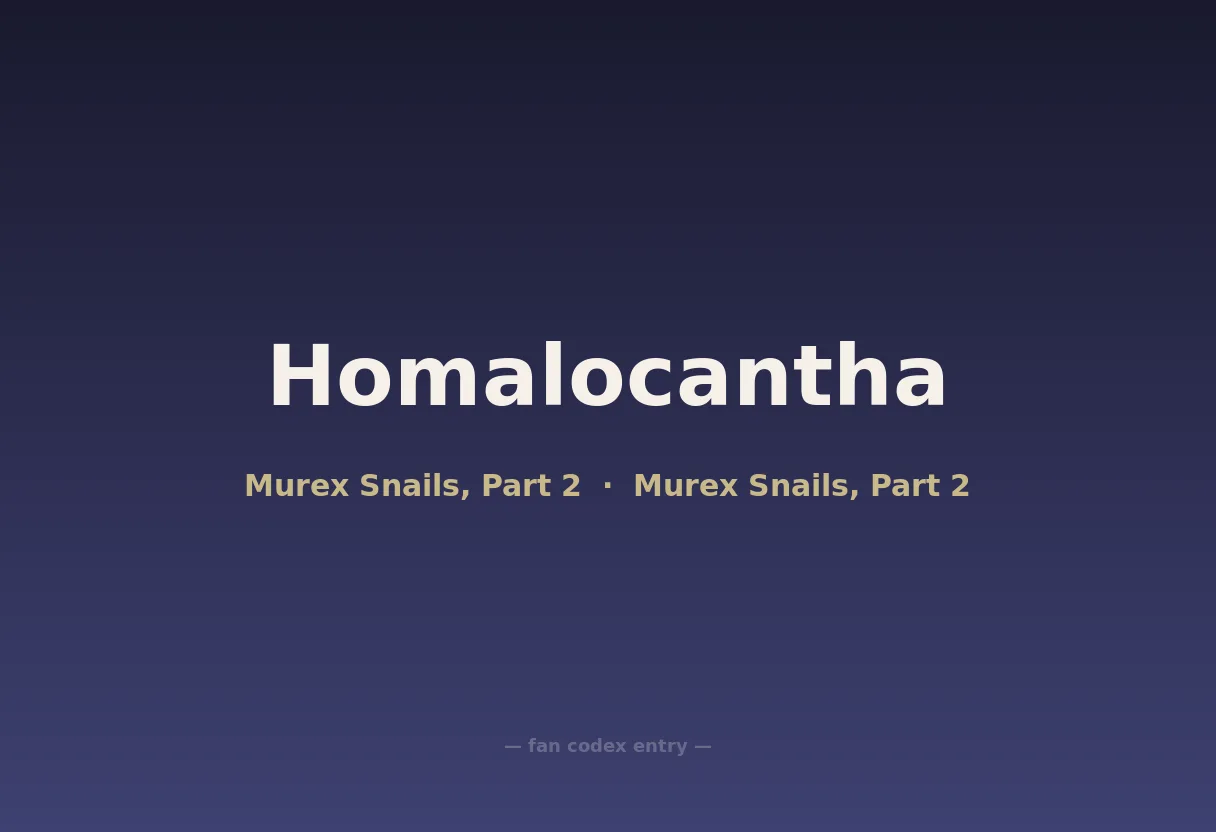 Homalocantha