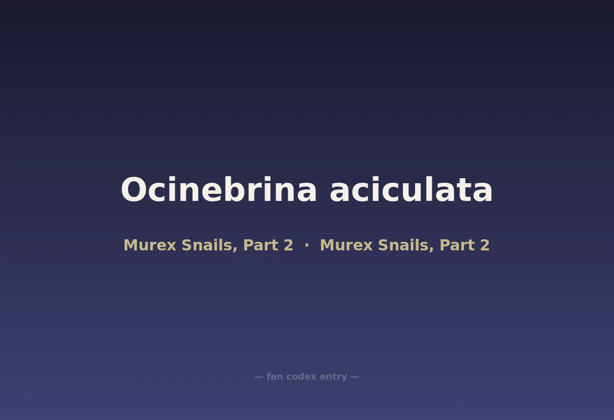 Ocinebrina aciculata