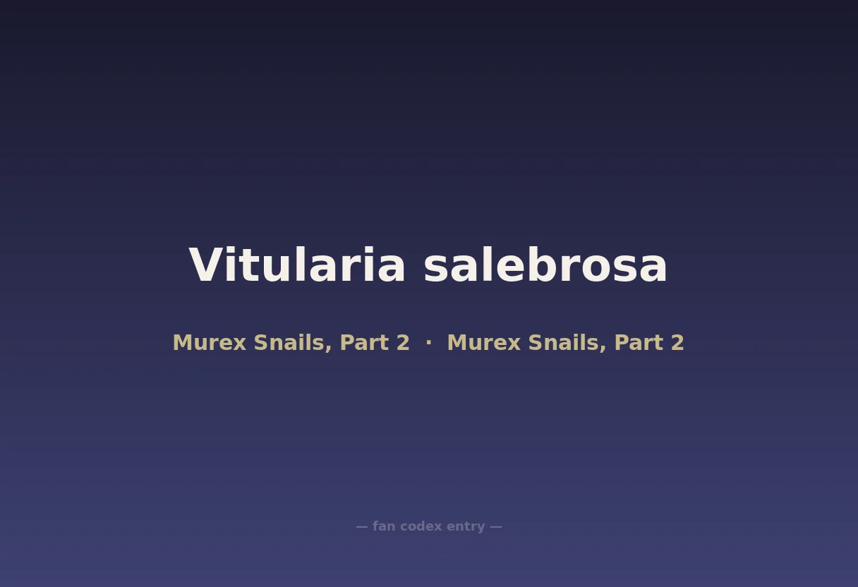 Vitularia salebrosa