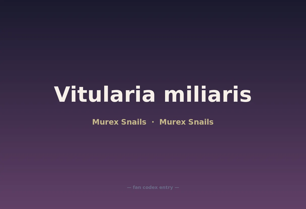 Vitularia miliaris