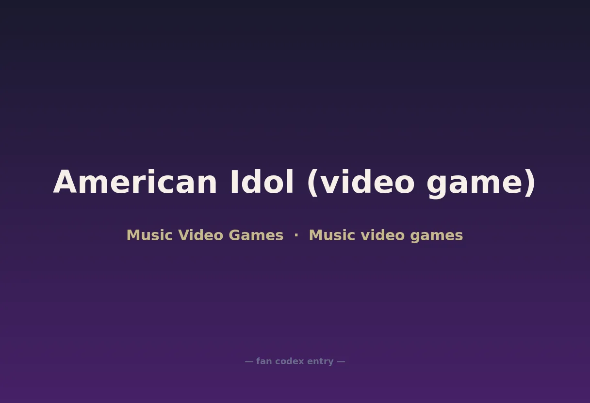 American Idol (video game)