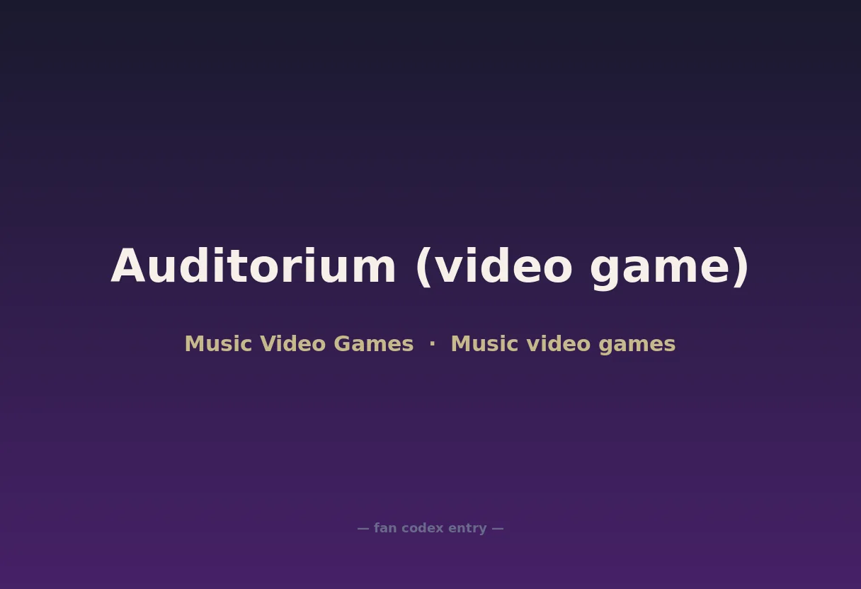 Auditorium (video game)