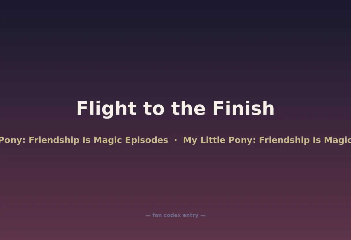 Flight to the Finish