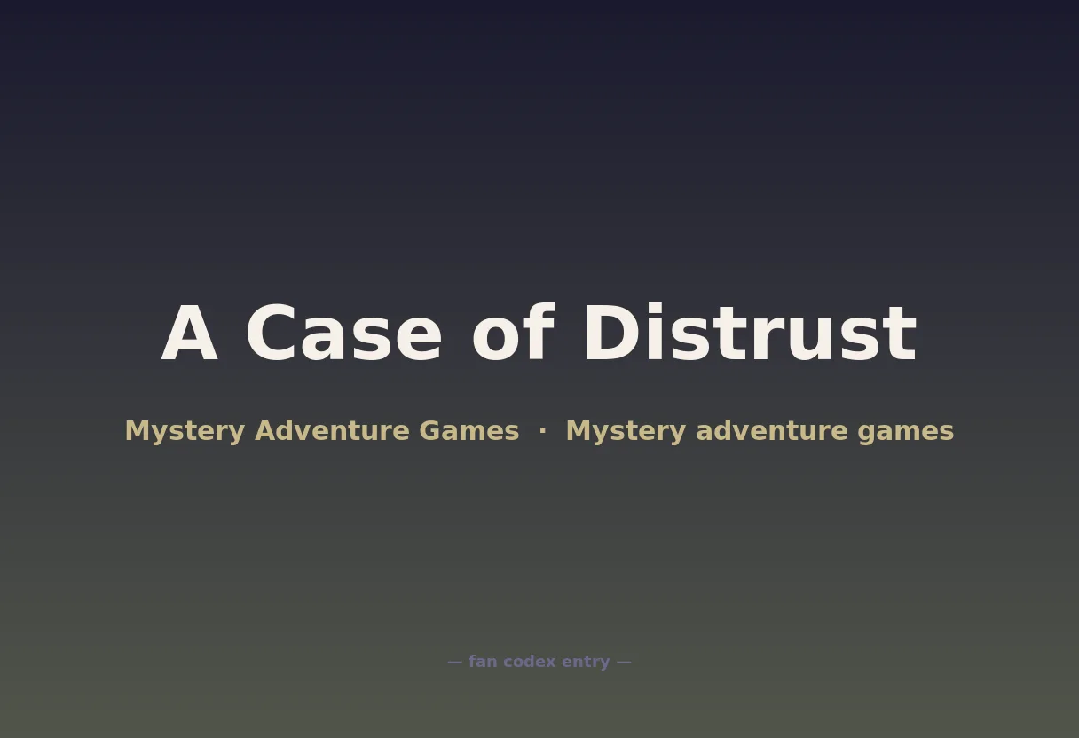 A Case of Distrust