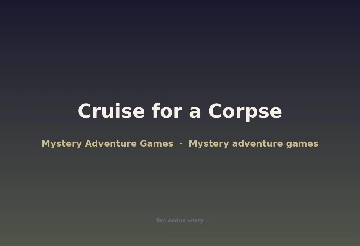 Cruise for a Corpse