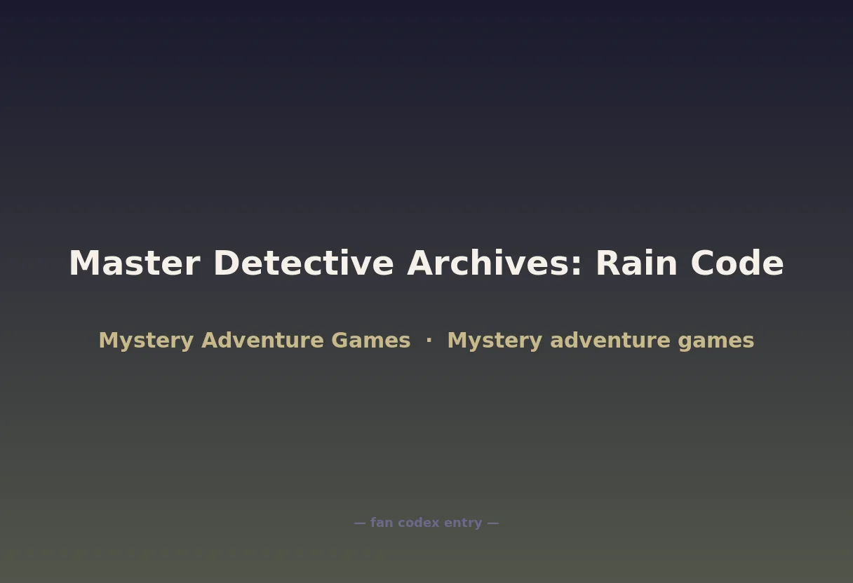 Master Detective Archives: Rain Code