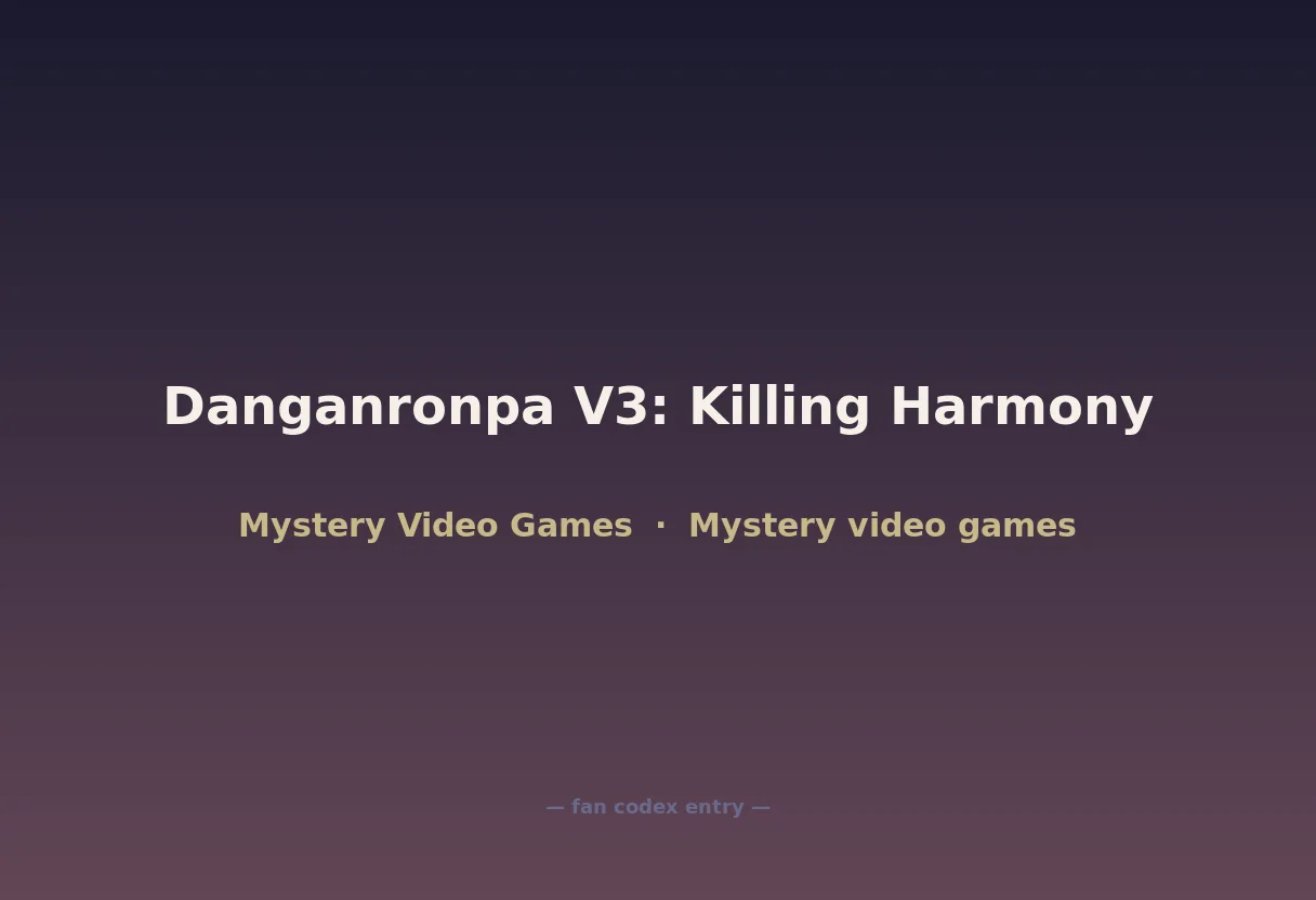 Danganronpa V3: Killing Harmony