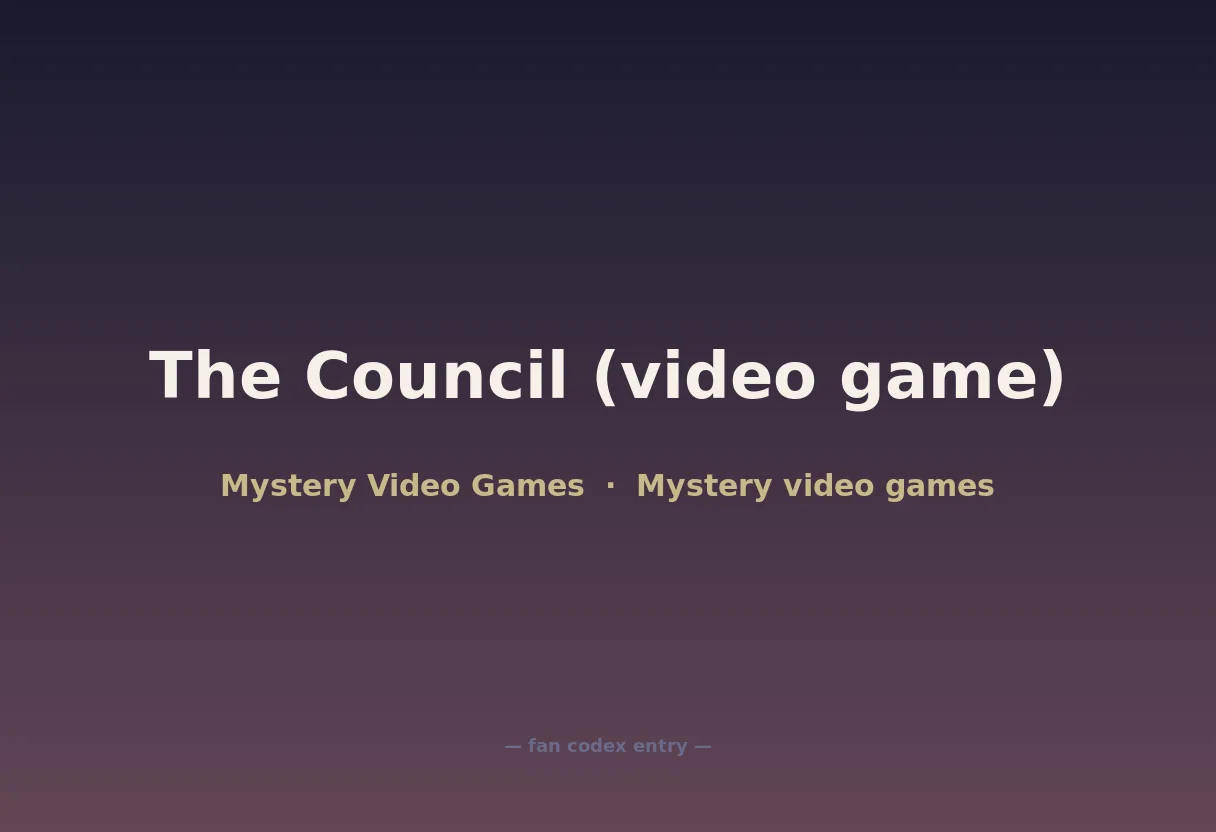 The Council (video game)
