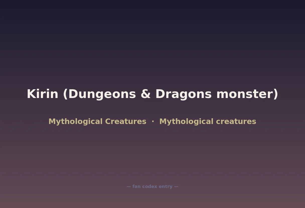 Kirin (Dungeons & Dragons monster)