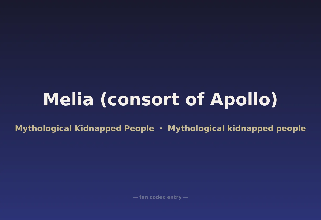 Melia (consort of Apollo)