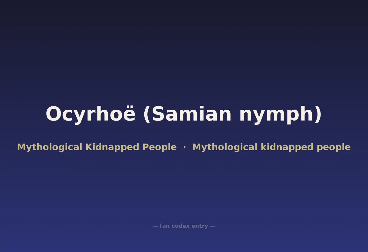 Ocyrhoë (Samian nymph)
