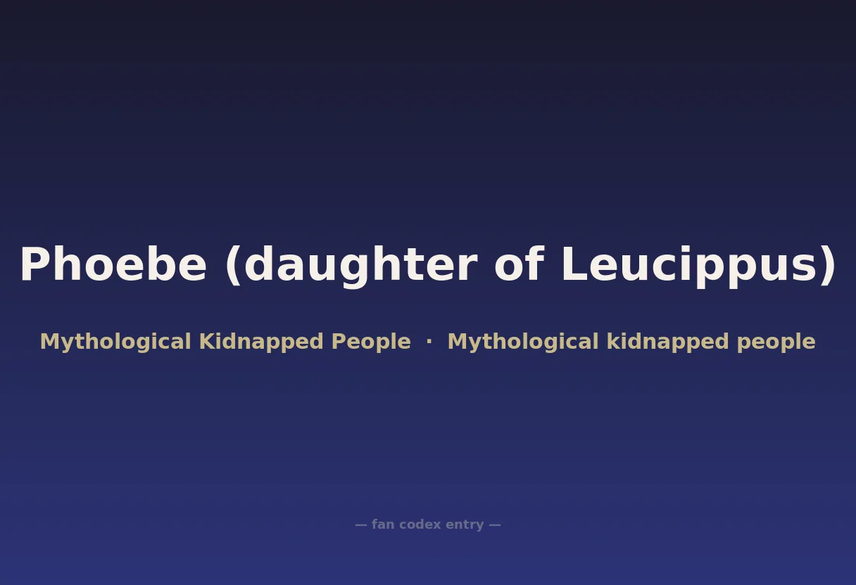 Phoebe (daughter of Leucippus)