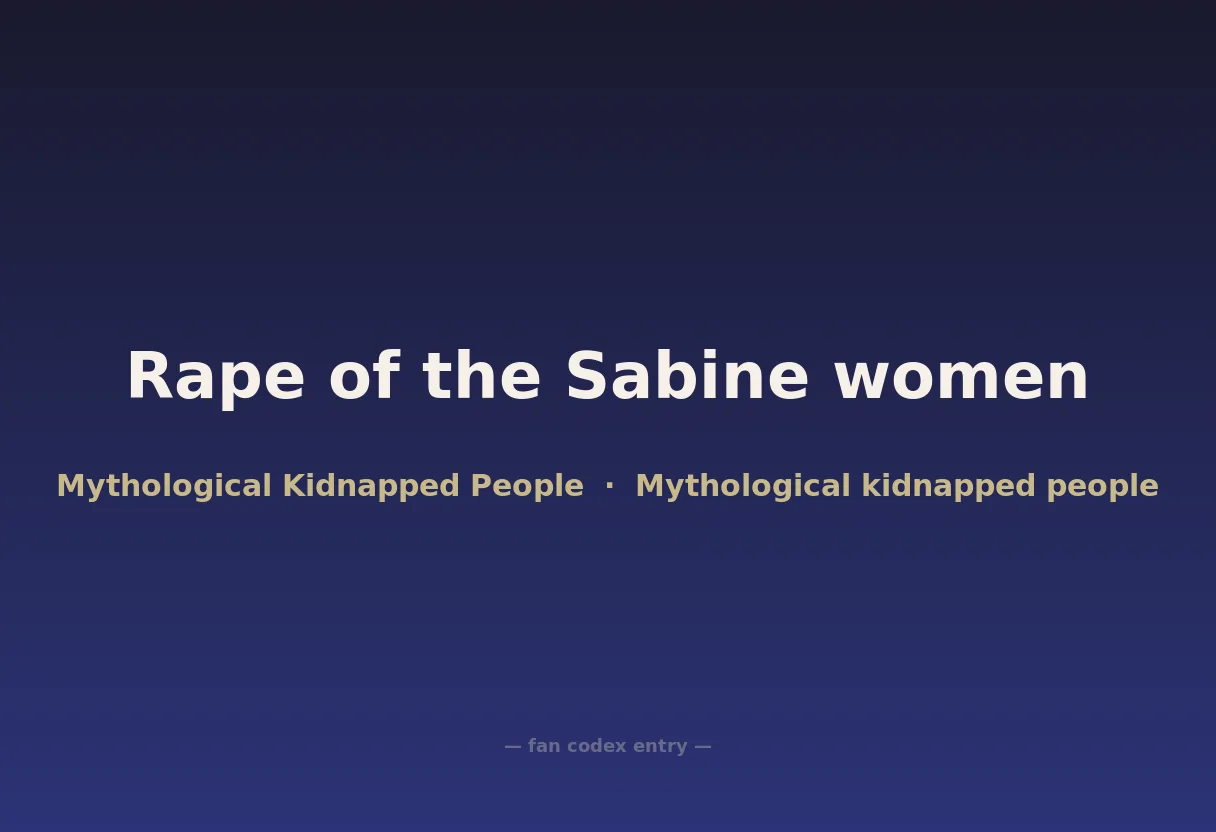 Rape of the Sabine women