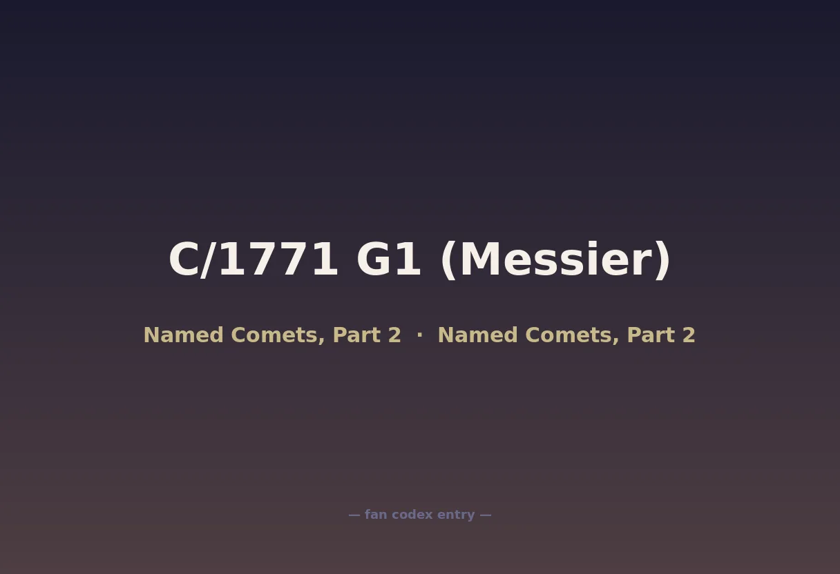 C/1771 G1 (Messier)