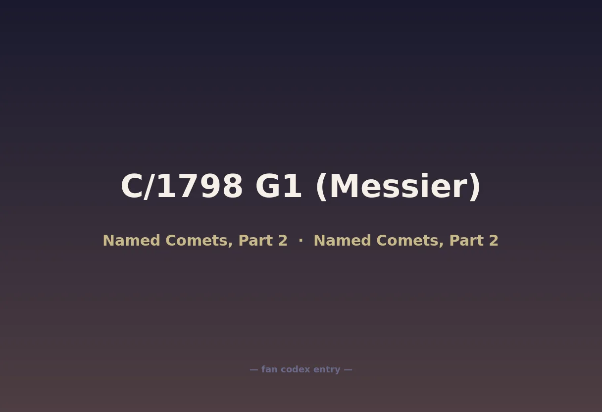 C/1798 G1 (Messier)