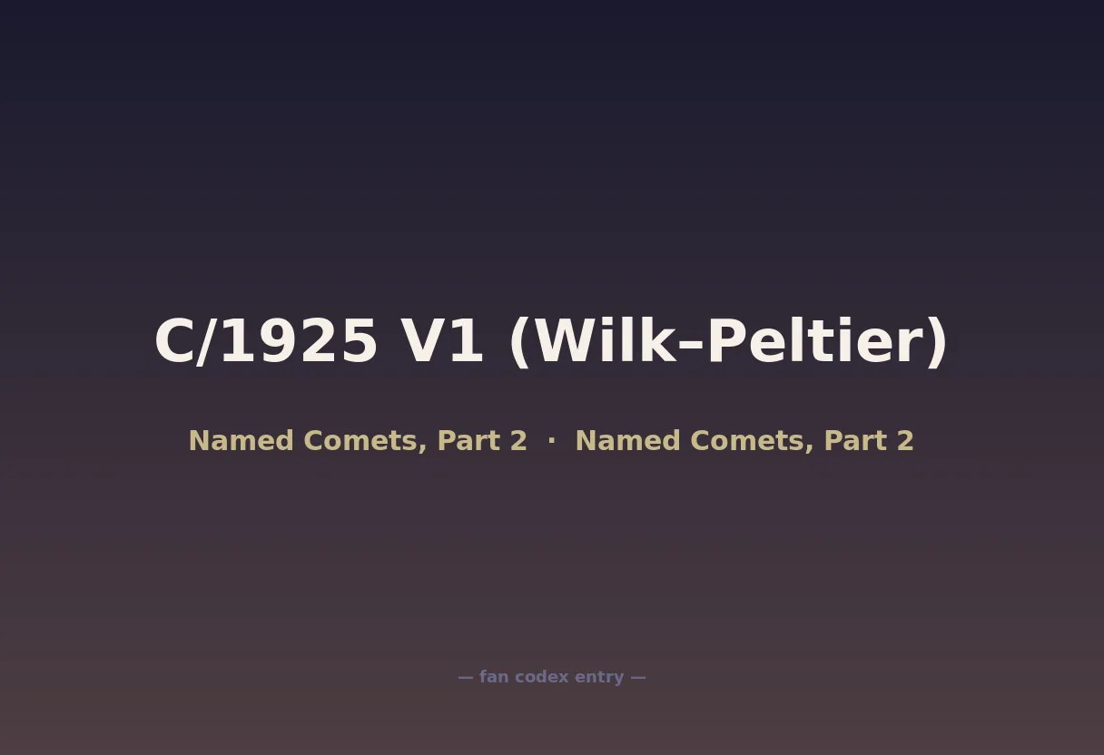 C/1925 V1 (Wilk–Peltier)