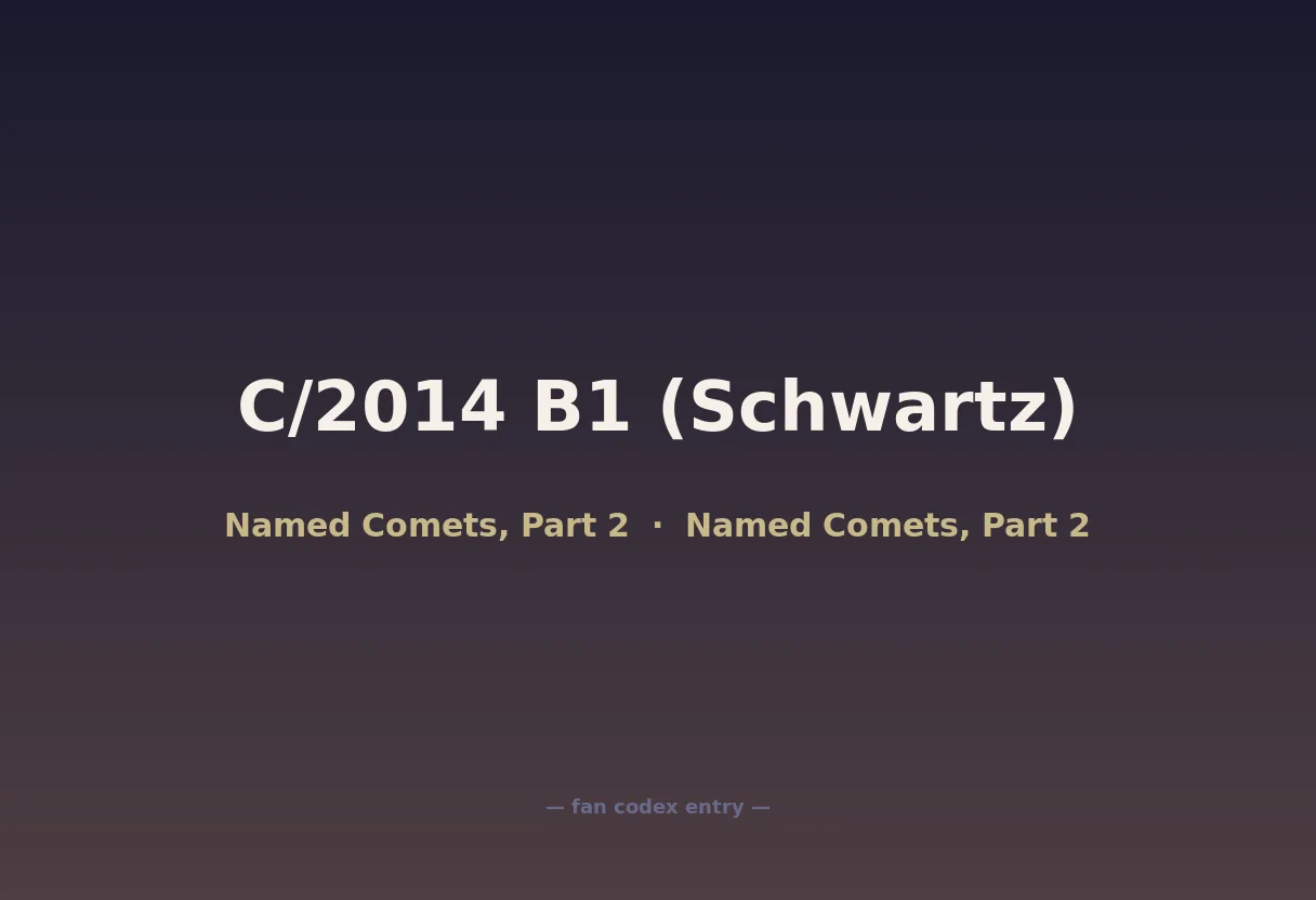 C/2014 B1 (Schwartz)