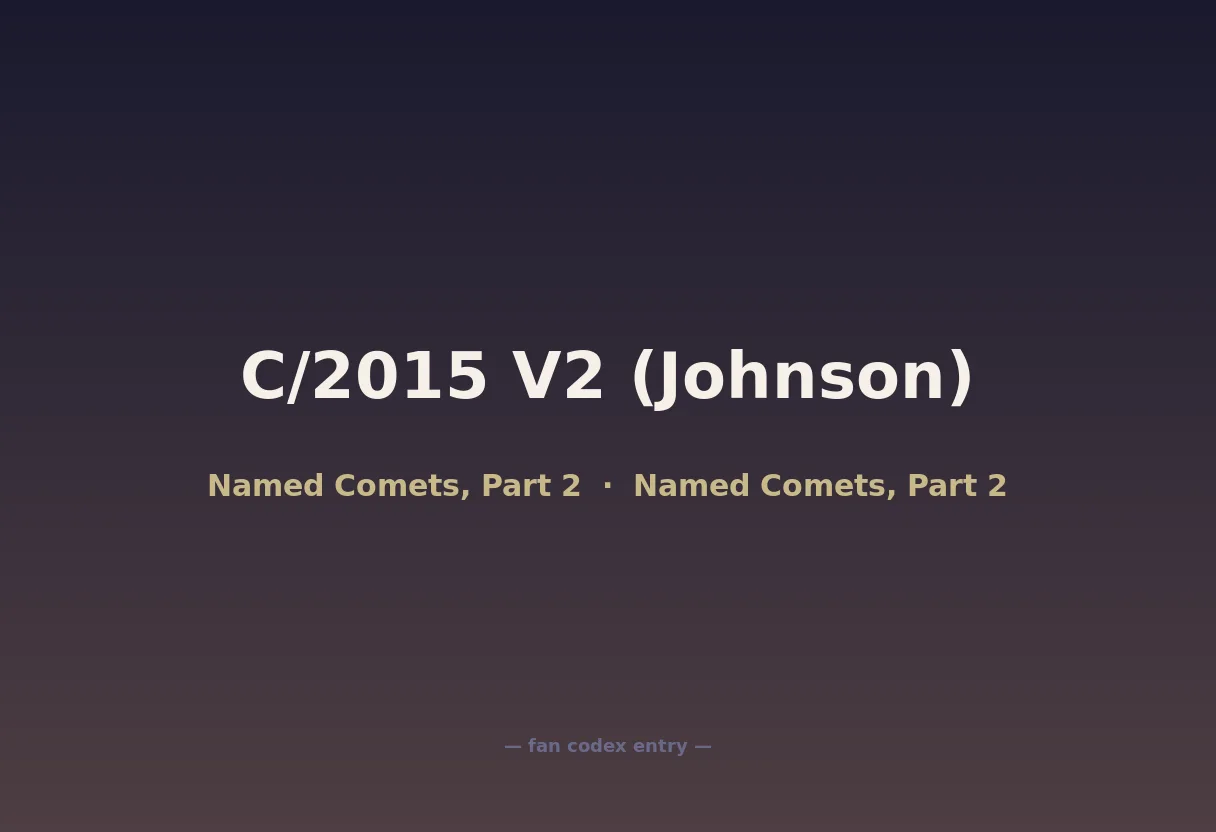 C/2015 V2 (Johnson)