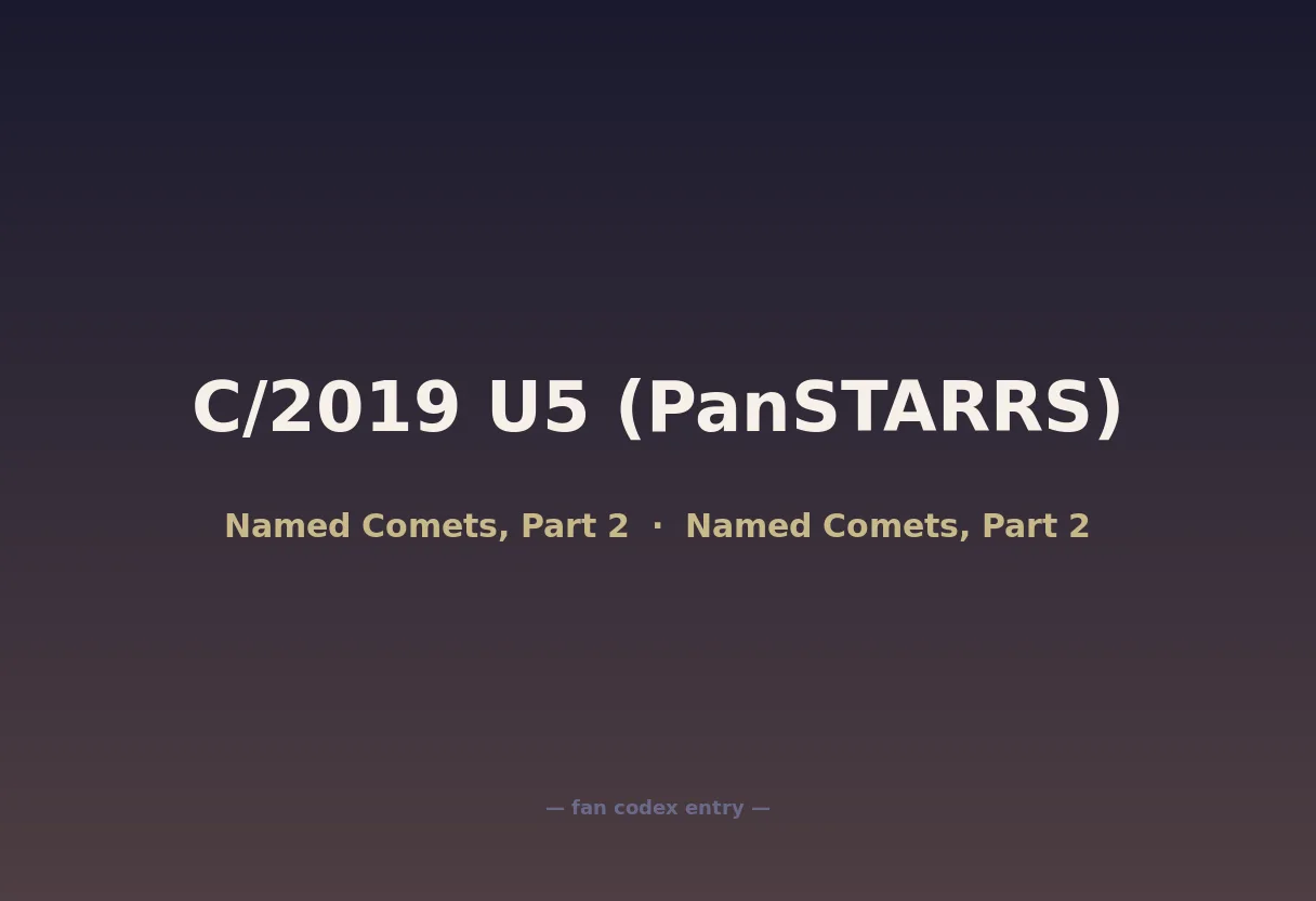 C/2019 U5 (PanSTARRS)