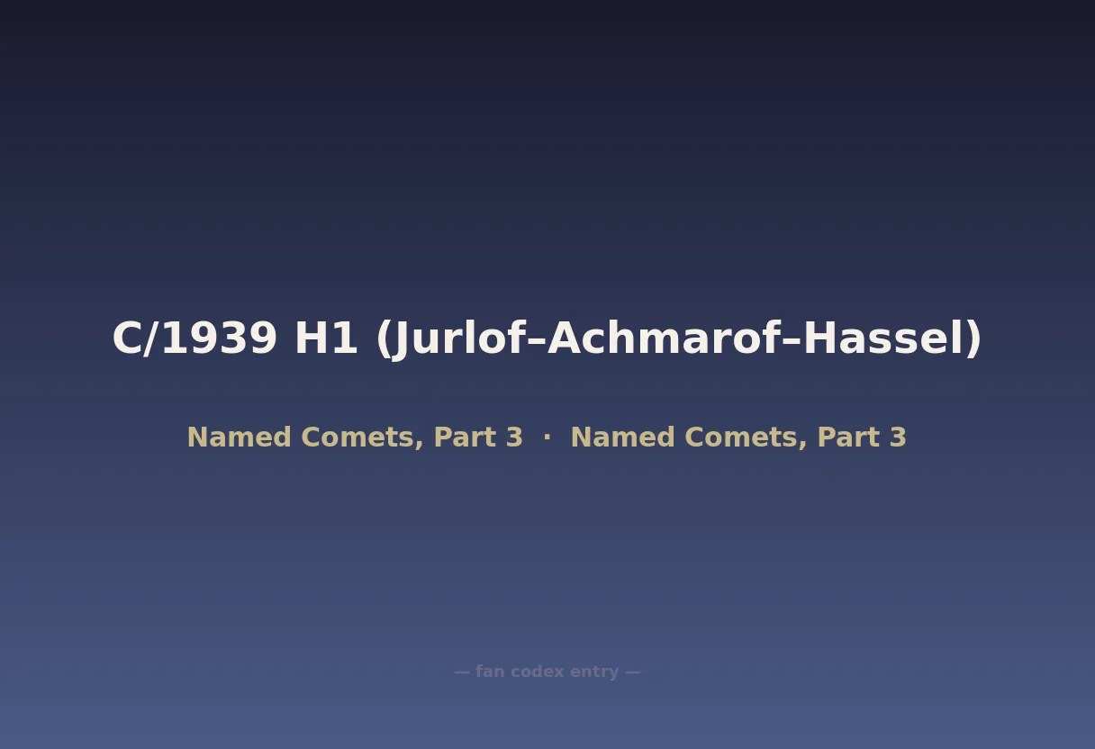 C/1939 H1 (Jurlof–Achmarof–Hassel)