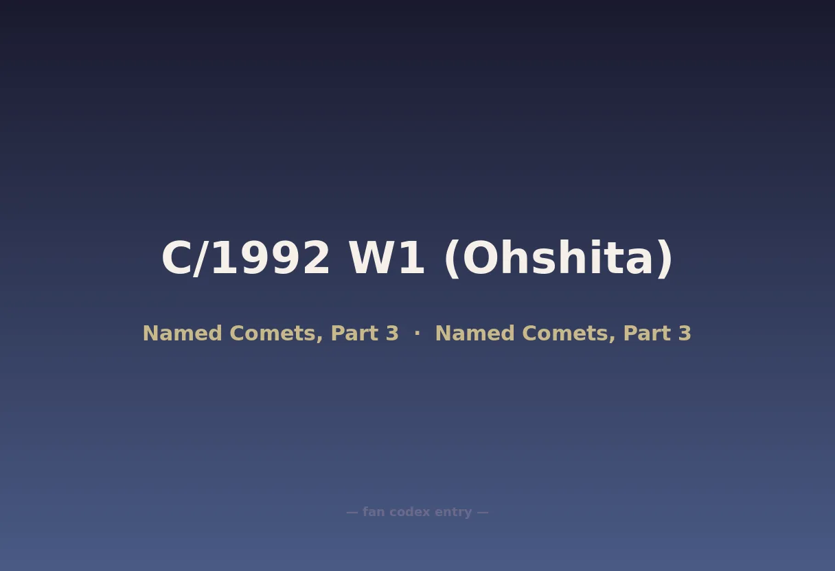 C/1992 W1 (Ohshita)