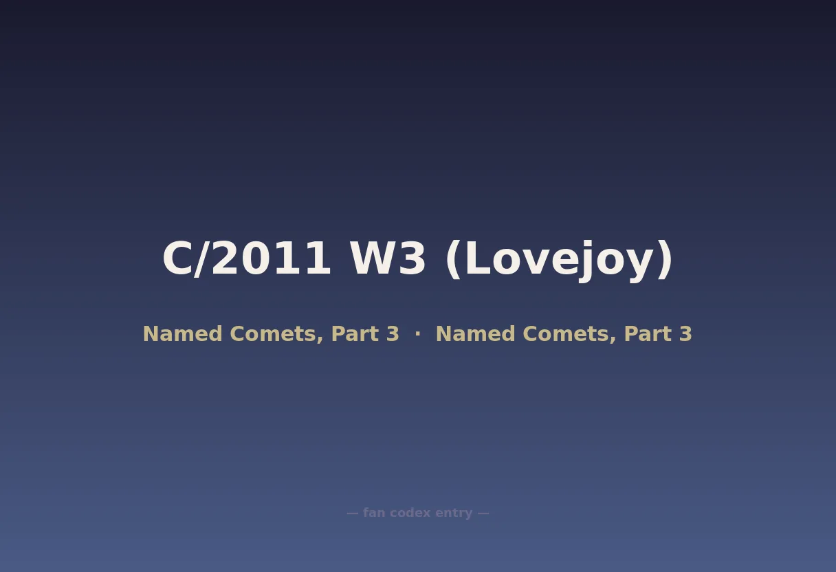 C/2011 W3 (Lovejoy)