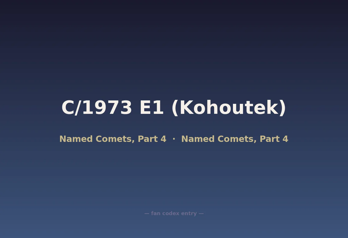 C/1973 E1 (Kohoutek)