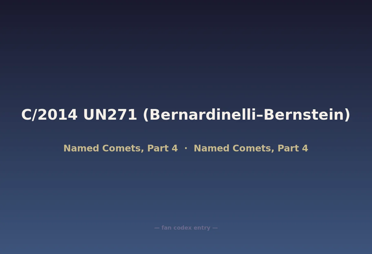 C/2014 UN271 (Bernardinelli–Bernstein)