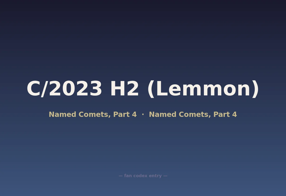 C/2023 H2 (Lemmon)