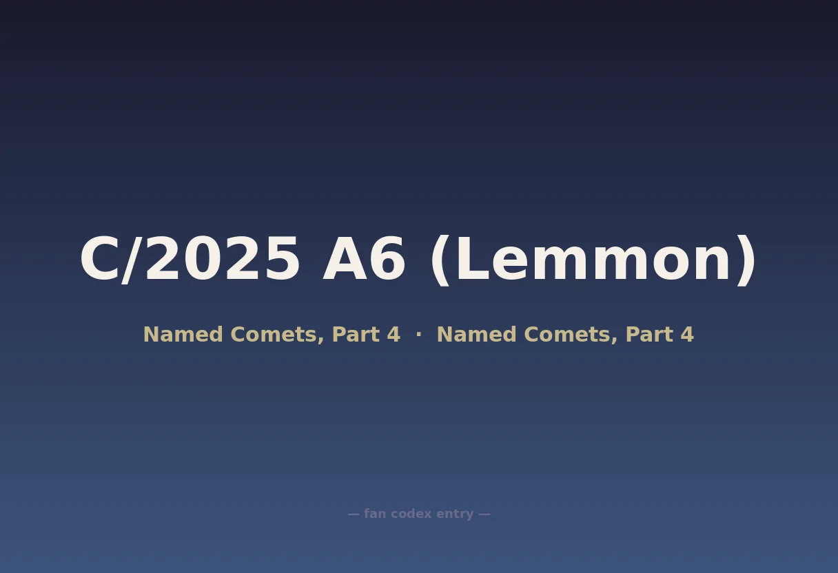 C/2025 A6 (Lemmon)