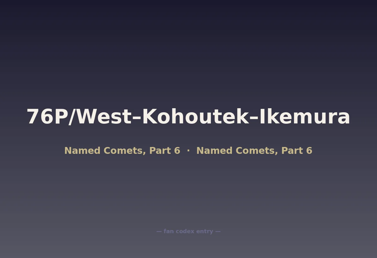 76P/West–Kohoutek–Ikemura