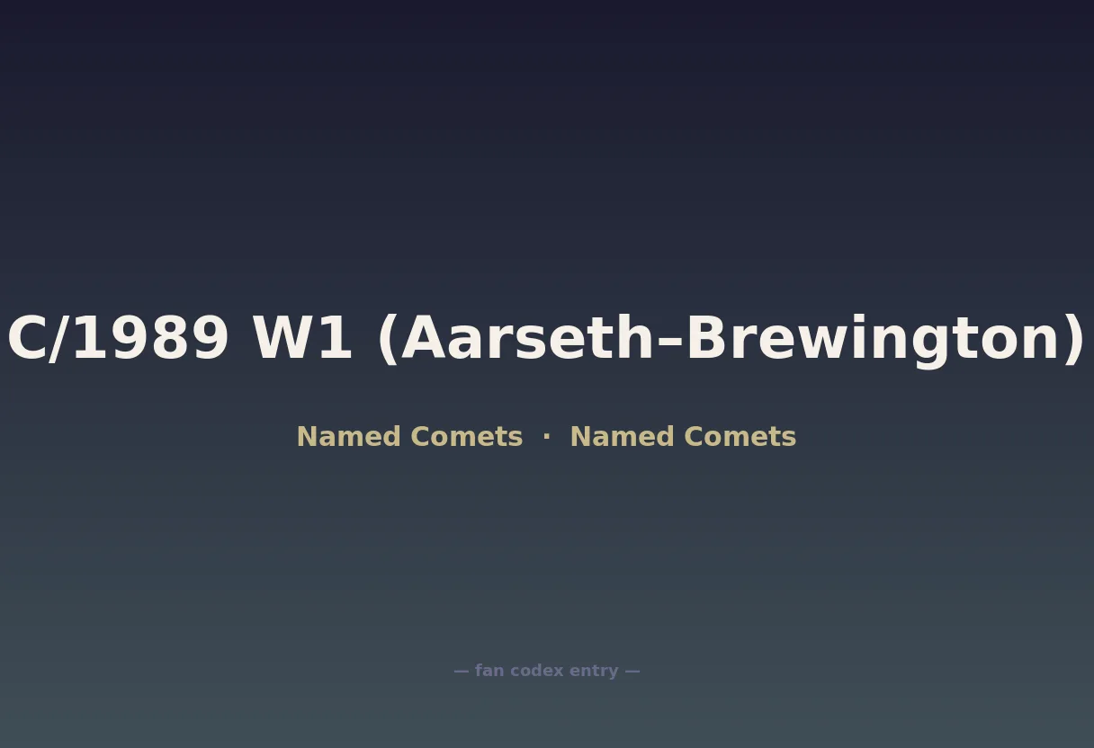 C/1989 W1 (Aarseth–Brewington)