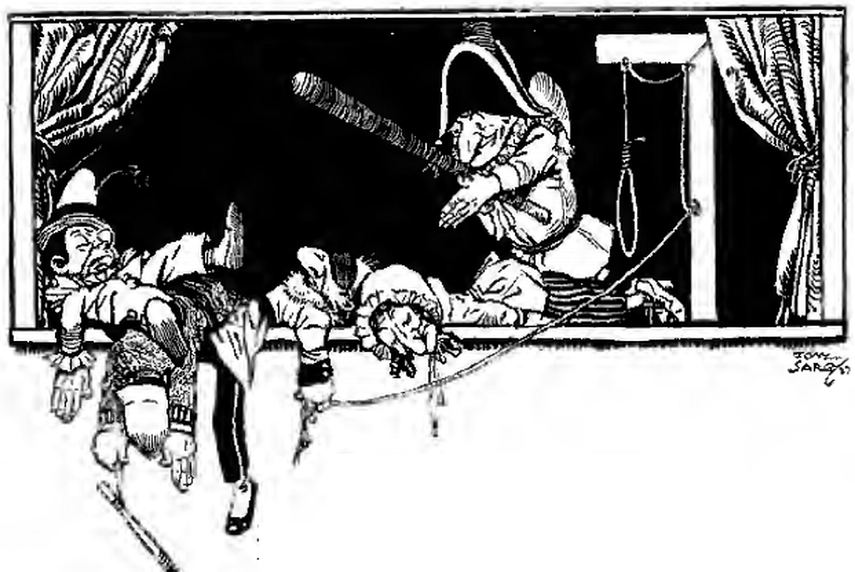 Epilogue in a puppet show--title illus--Century 1922