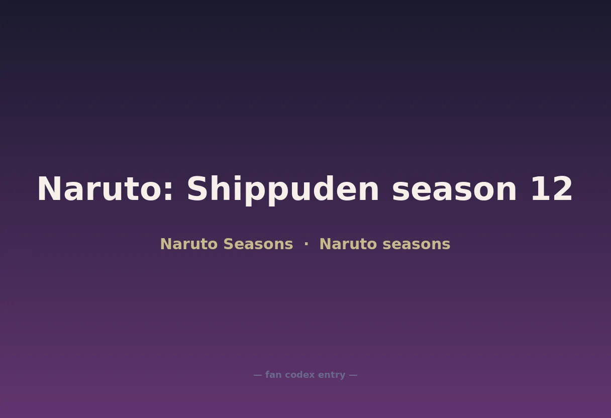 Naruto: Shippuden season 12