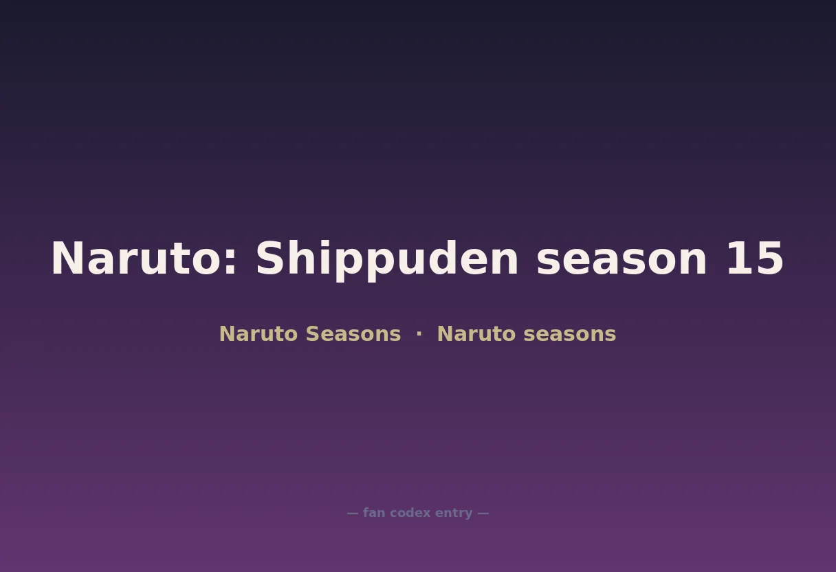 Naruto: Shippuden season 15